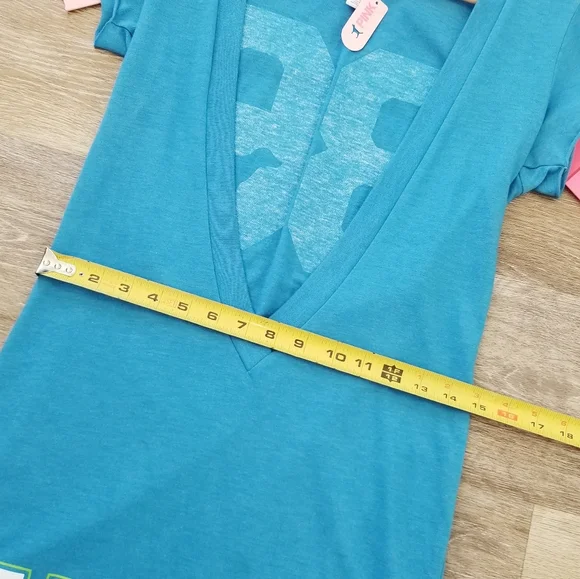 Victoria's Secret PINK Vintage Swim Cover-up V Neck Sexy Plunge Iconic Logo NWT - Picture 8 of 15